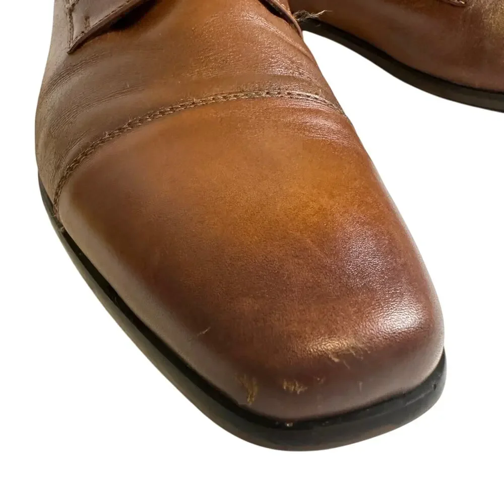 Florsheim Men’s Leather Cognac Brown Lace Up Cap Toe‎ Oxford Size 10D